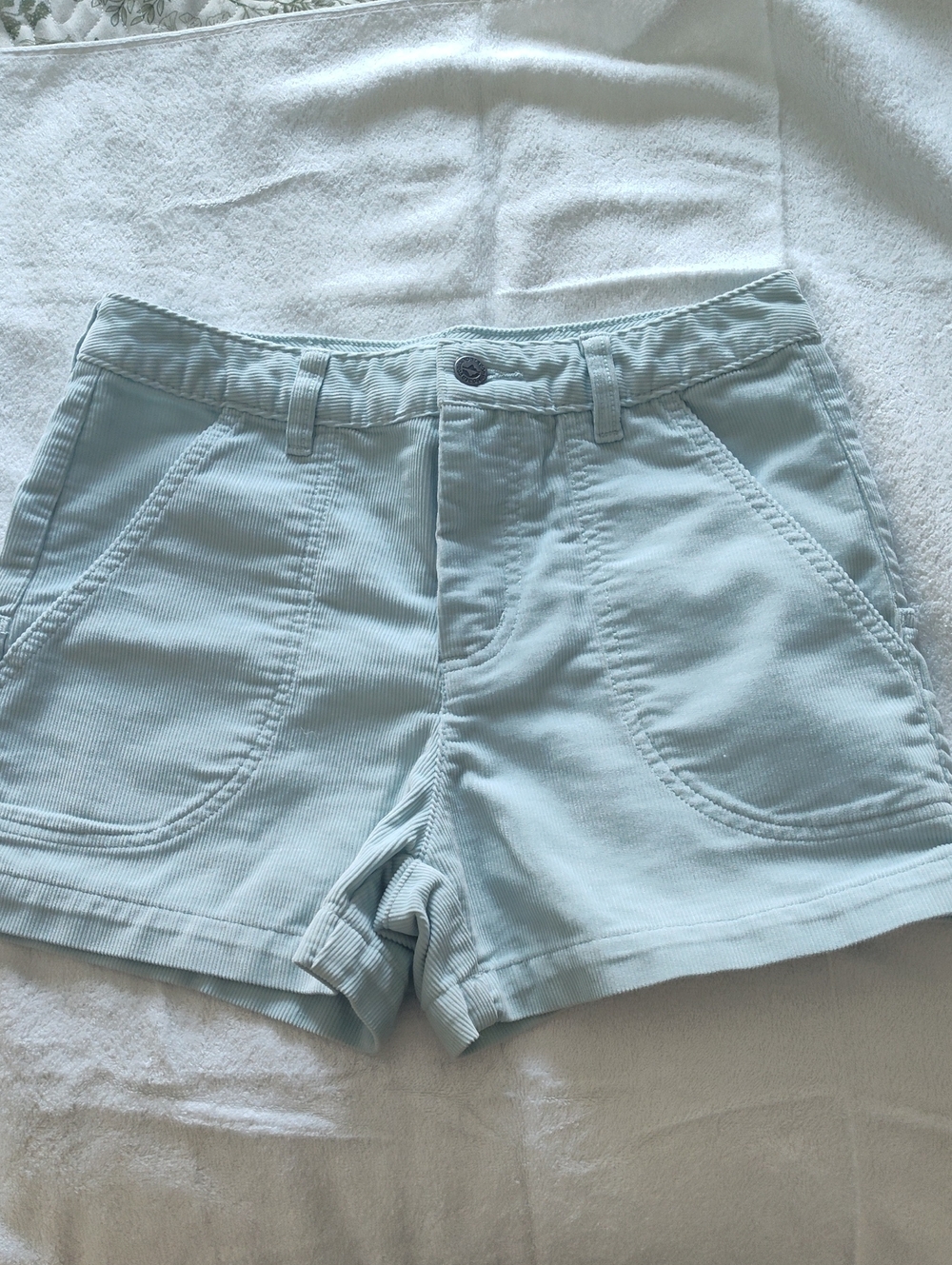 Patagonia Light Blue Corduroy Women's Shorts